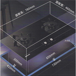 RASONIC 樂信 RG-H261 78厘米 嵌入式雙頭 煤氣/石油氣 煮食爐